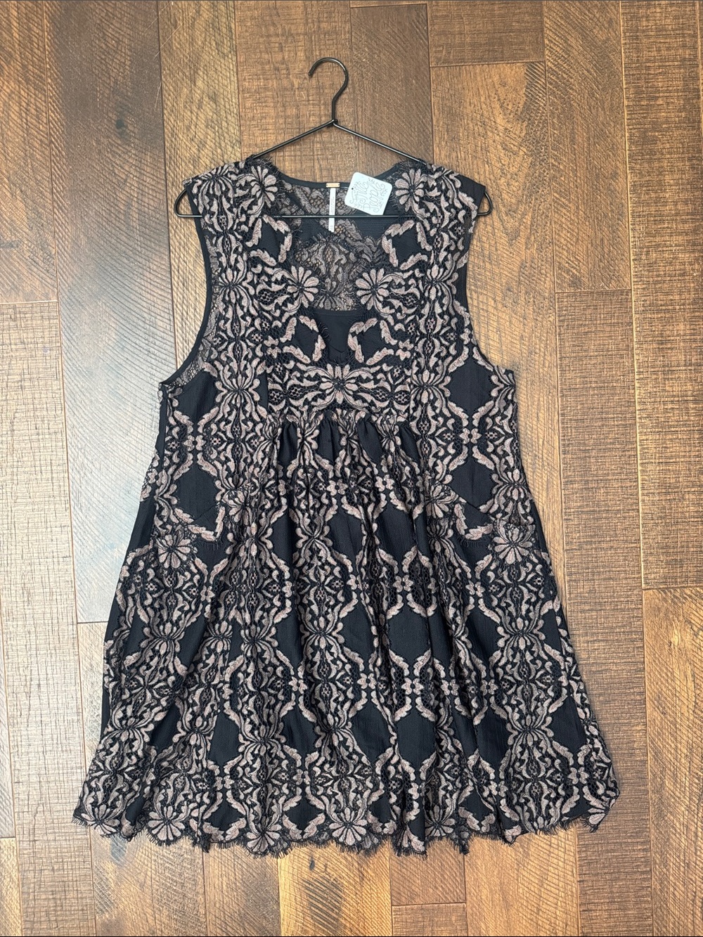 NWT Free People Black Lace Mini Dress